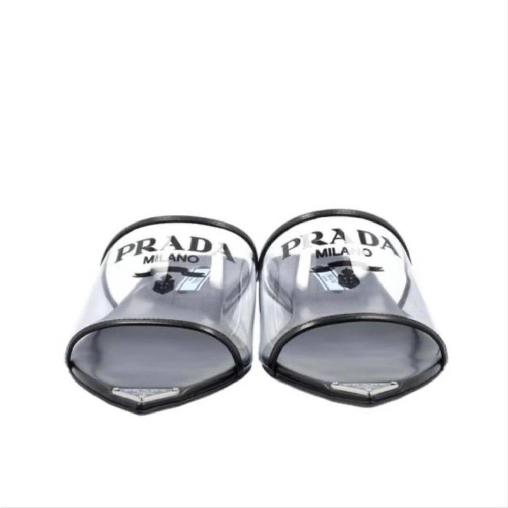 PRADA Plexiglas logo printed clear PVC slides - Picture 5 of 6